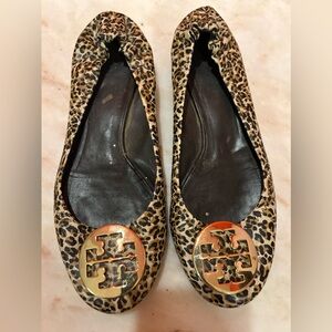 Tory Burch leopard print flats, 9.5